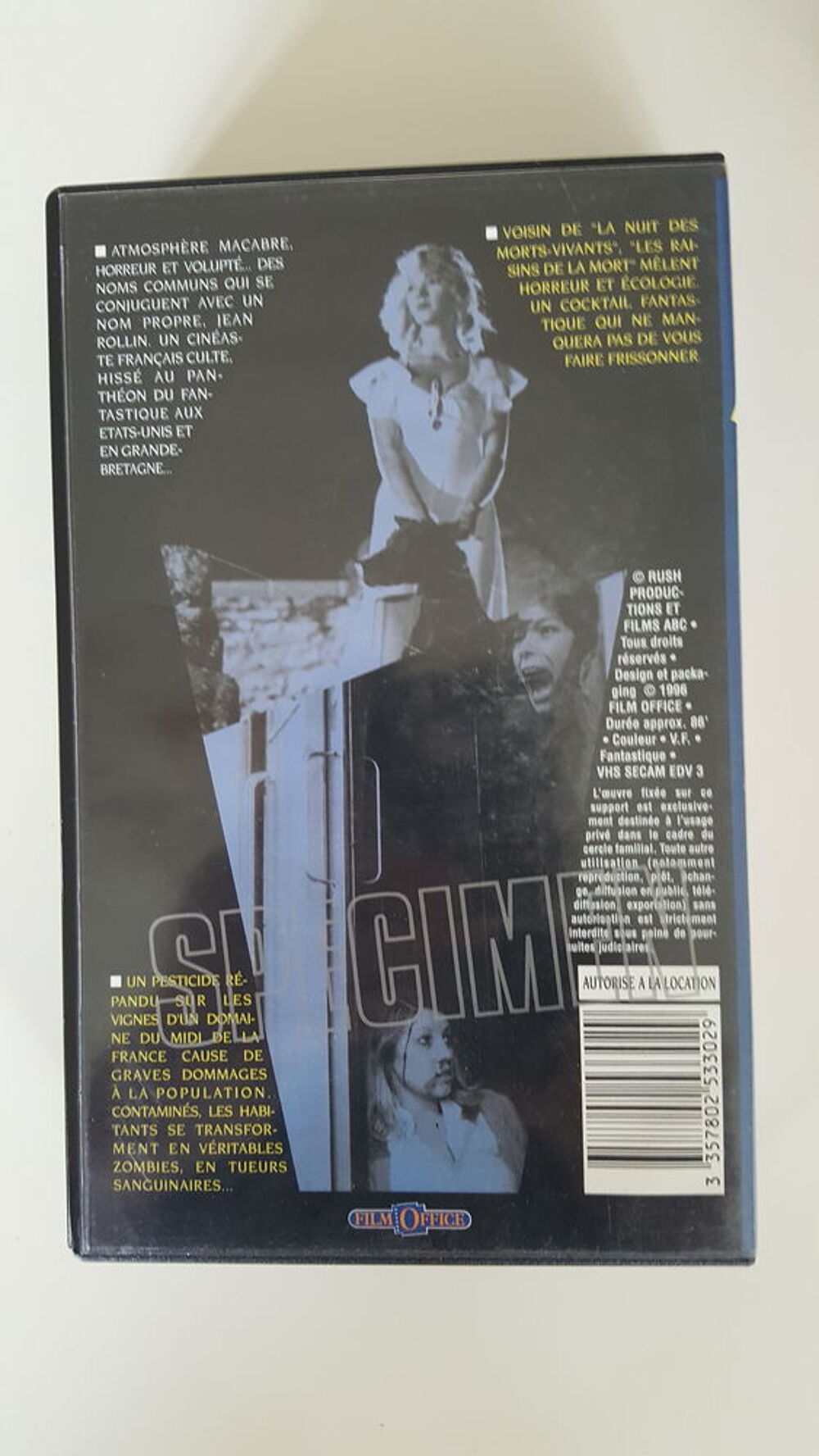VHS LES RAISINS DE LA MORT DVD et blu-ray