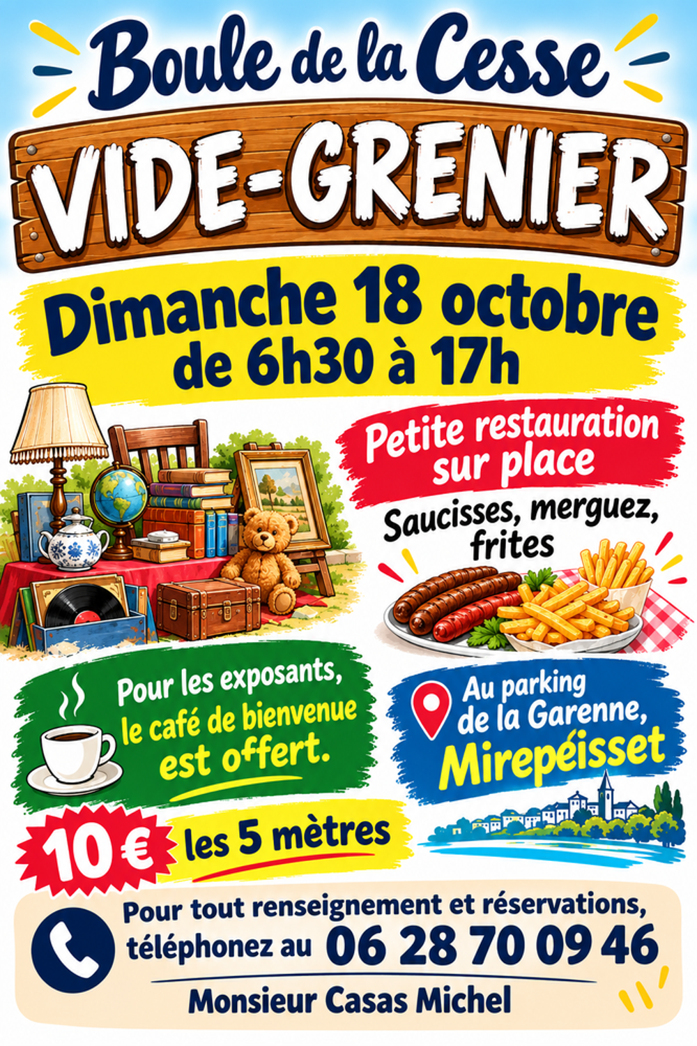 vide grenier la boule de la cesse &agrave; mirepeisset 11120 Vide grenier, marché aux puces, braderie