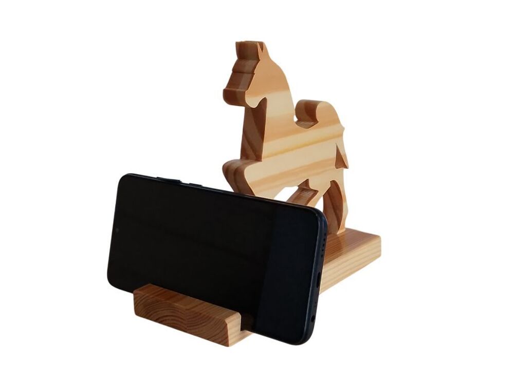 support t&eacute;l&eacute;phone cheval bois - figurine cheval bois Téléphones et tablettes