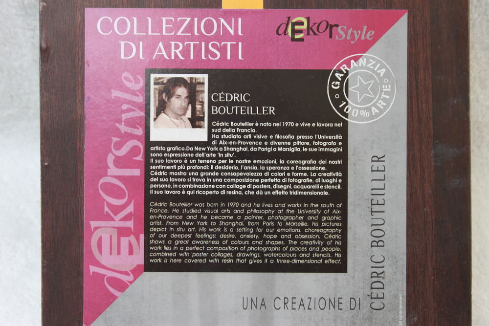 Tableau cr&eacute;ation Artiste C&eacute;dric BOUTEILLER Décoration