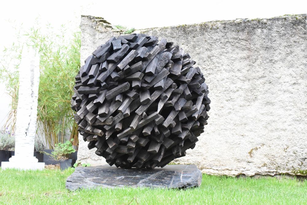 Sculpture Statue en Bois D&eacute;coration Maison Jardin Terrasse Décoration