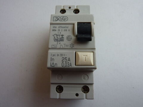 Interrupteurs diff�rentiels Monophas� BACO 25 A /30 mA 12 Cusy (74)