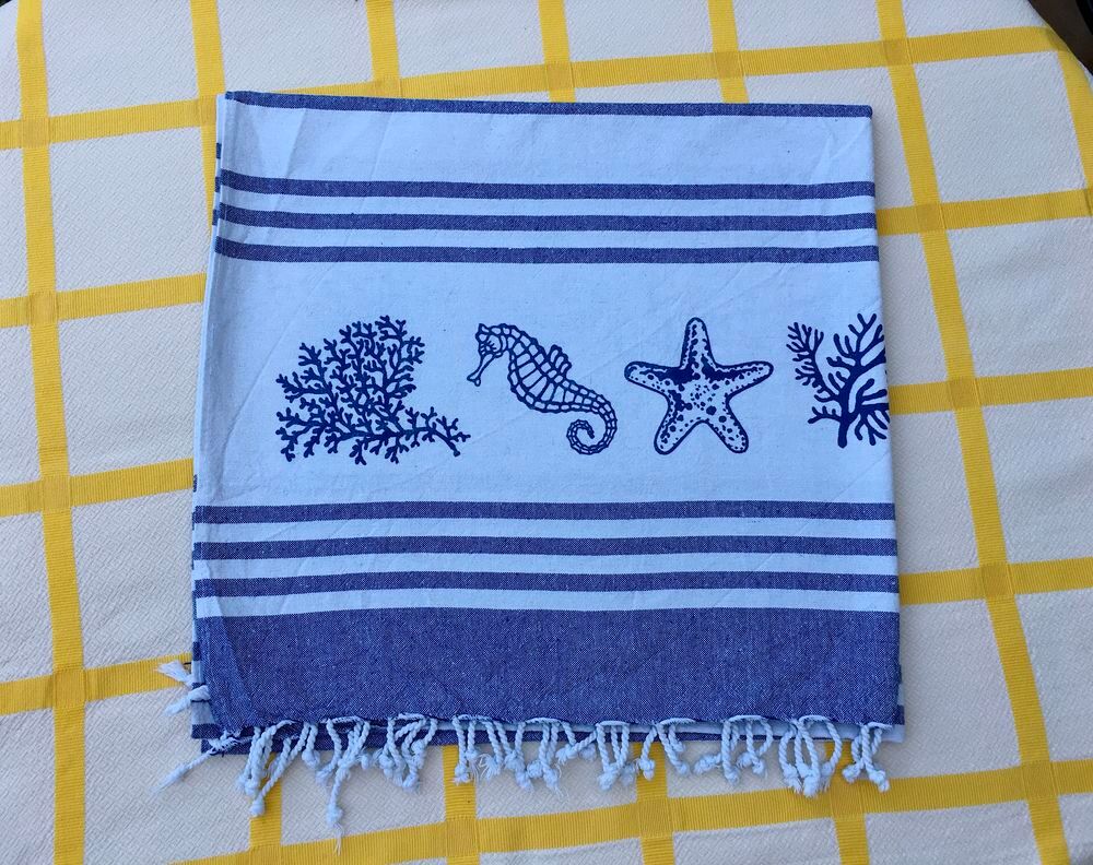 Fouta Neuve; Serviette de plage; Drap de Bain (195 x 95cm) Vêtements