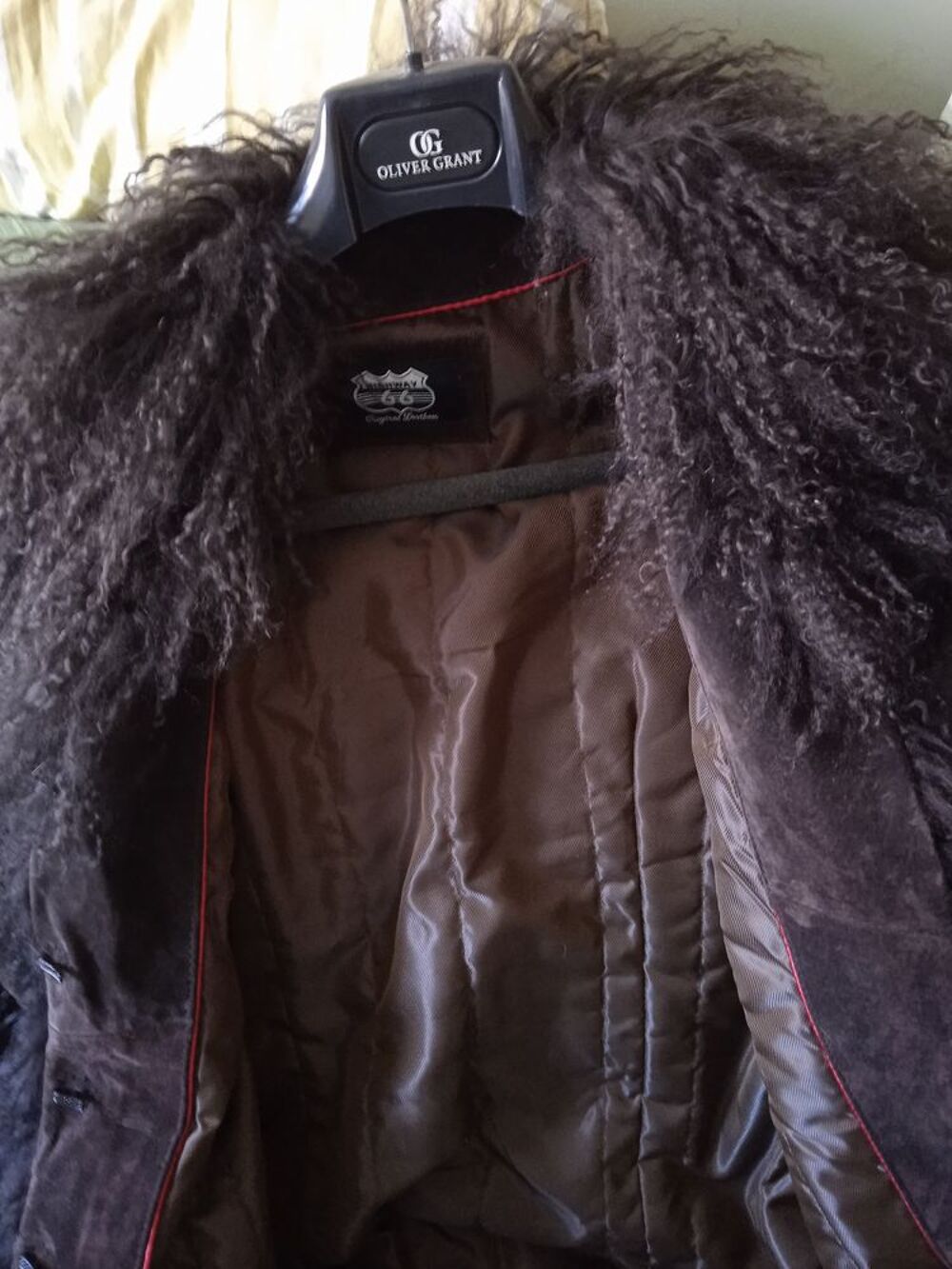 Manteau peau cuir original - marron Vêtements