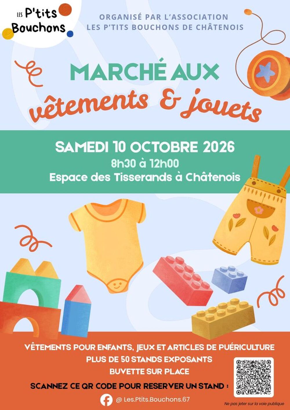 March&eacute; aux v&ecirc;tements et articles de pu&eacute;riculture Bourse d'objets
