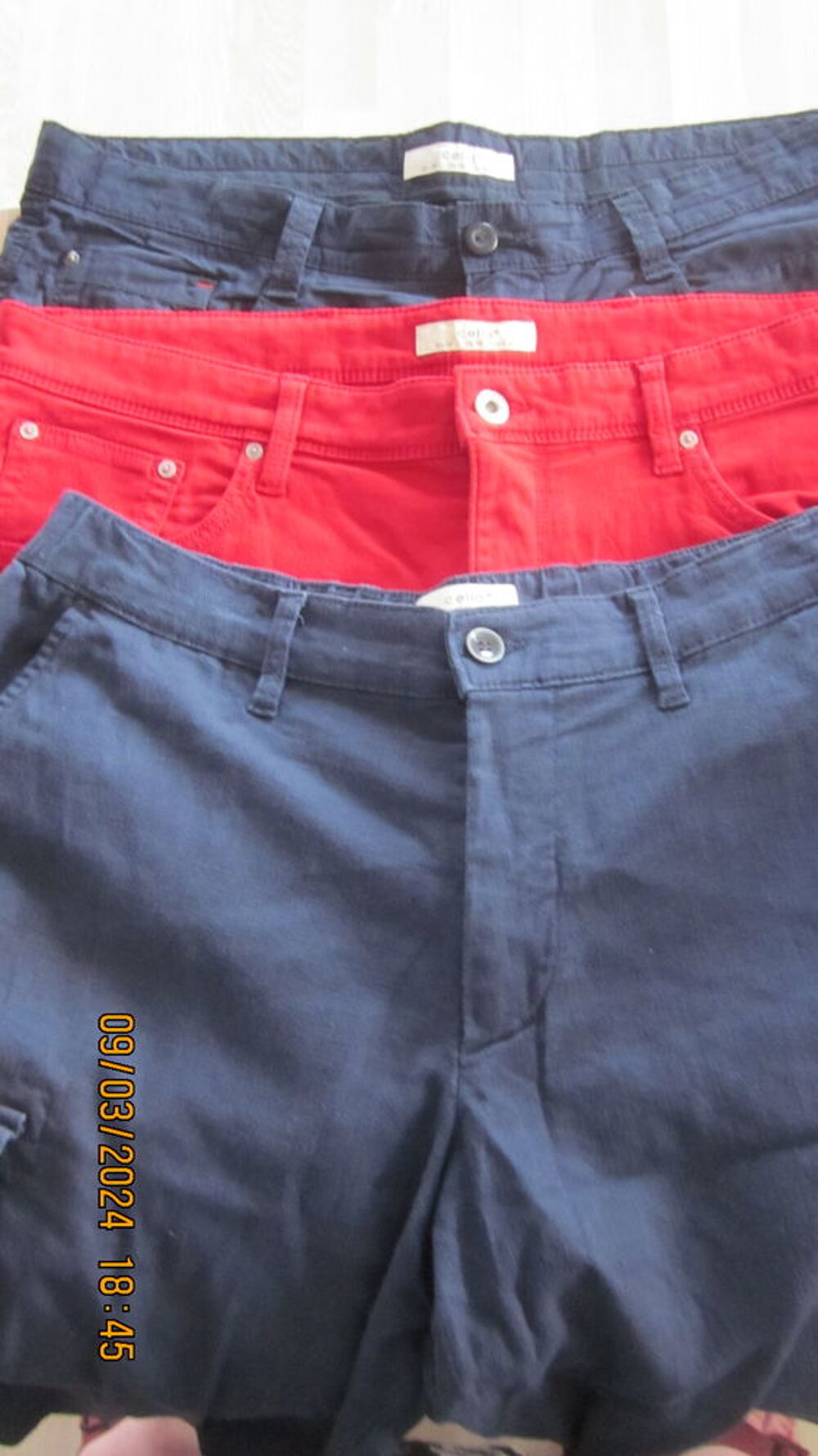 LOT DE BEAUX 3 BERMUDAS SHORTS HOMME CELIO NEUFS TAILLE XXL Vêtements