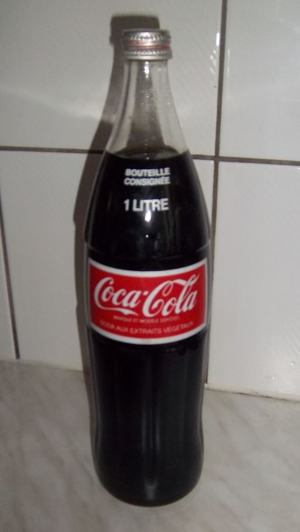 Coca-cola collector bouteille 1 litre en verre Décoration