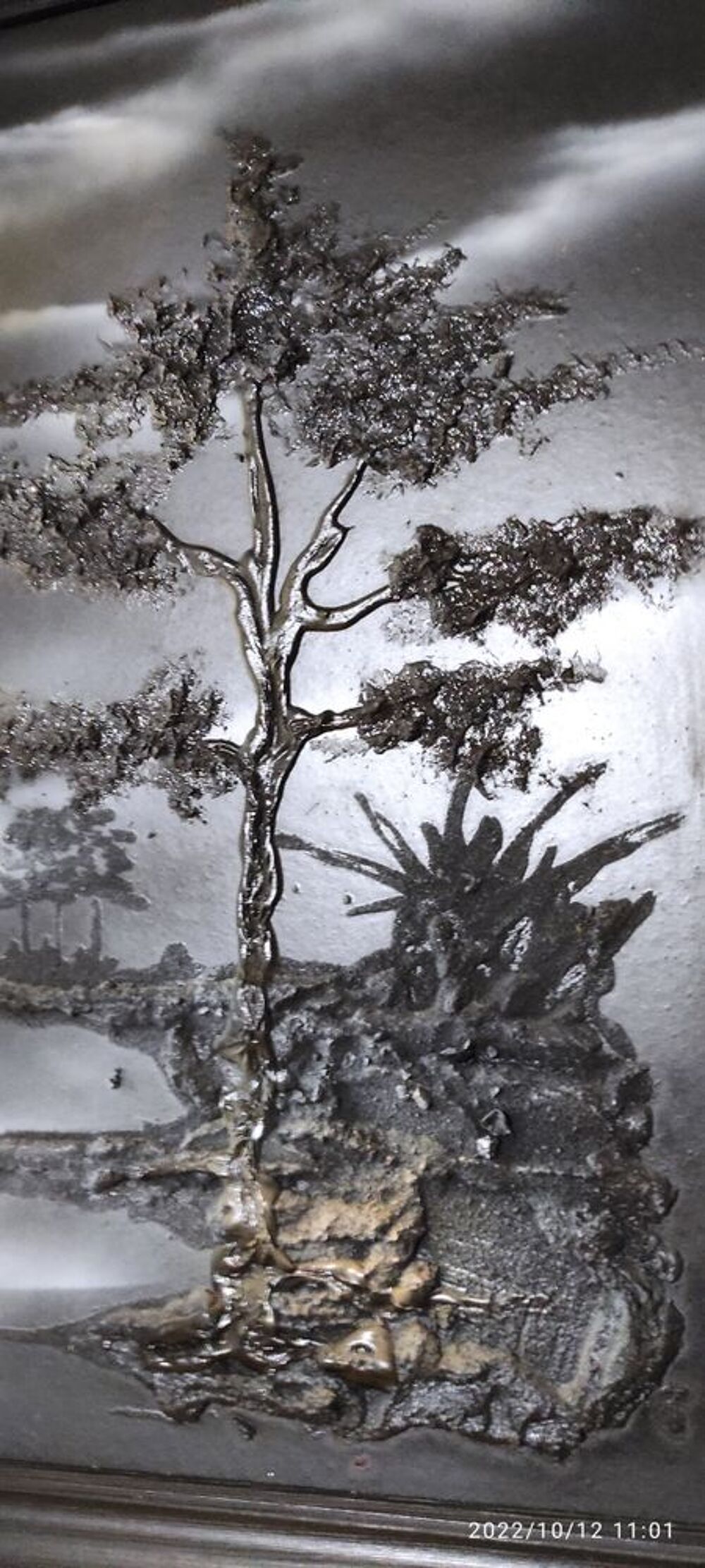 Tableau en noir et blanc avec relief Décoration