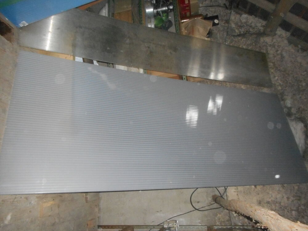 barriere alu blanc de 8 m 4 m en deux + plaque nf Bricolage