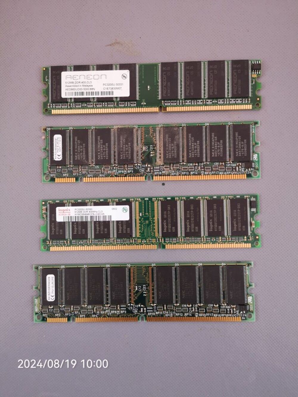 Diverses Barrettes de m&eacute;moire pour PC Matériel informatique