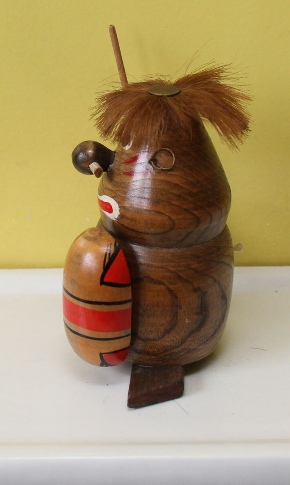 Figurine en bois Cannibale ann&eacute;e 60 Décoration