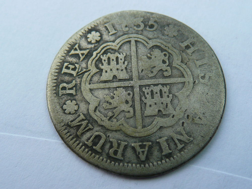 Monnaie Philippe V 2 r&eacute;ales 1735 Espagne 