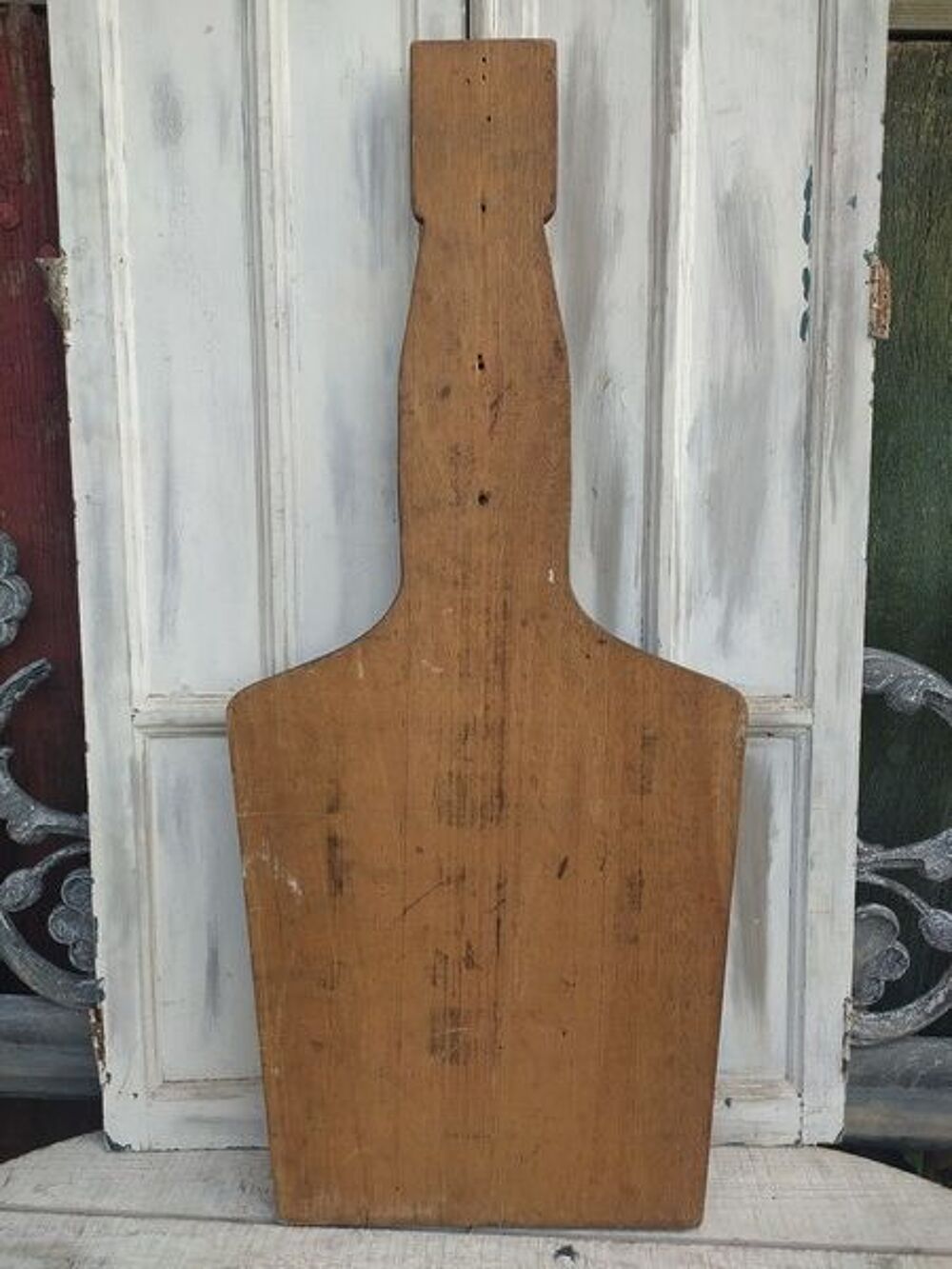 Ancienne Enseigne Publicitaire Bois Liqueur P&egrave;re Wolfberger 