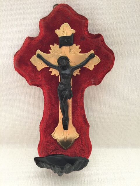 OBJET DE CULTE ANCIEN CRUCIFIX PORTE CHRIST BÉNITIER XIXe 59 Marseille 11 (13)