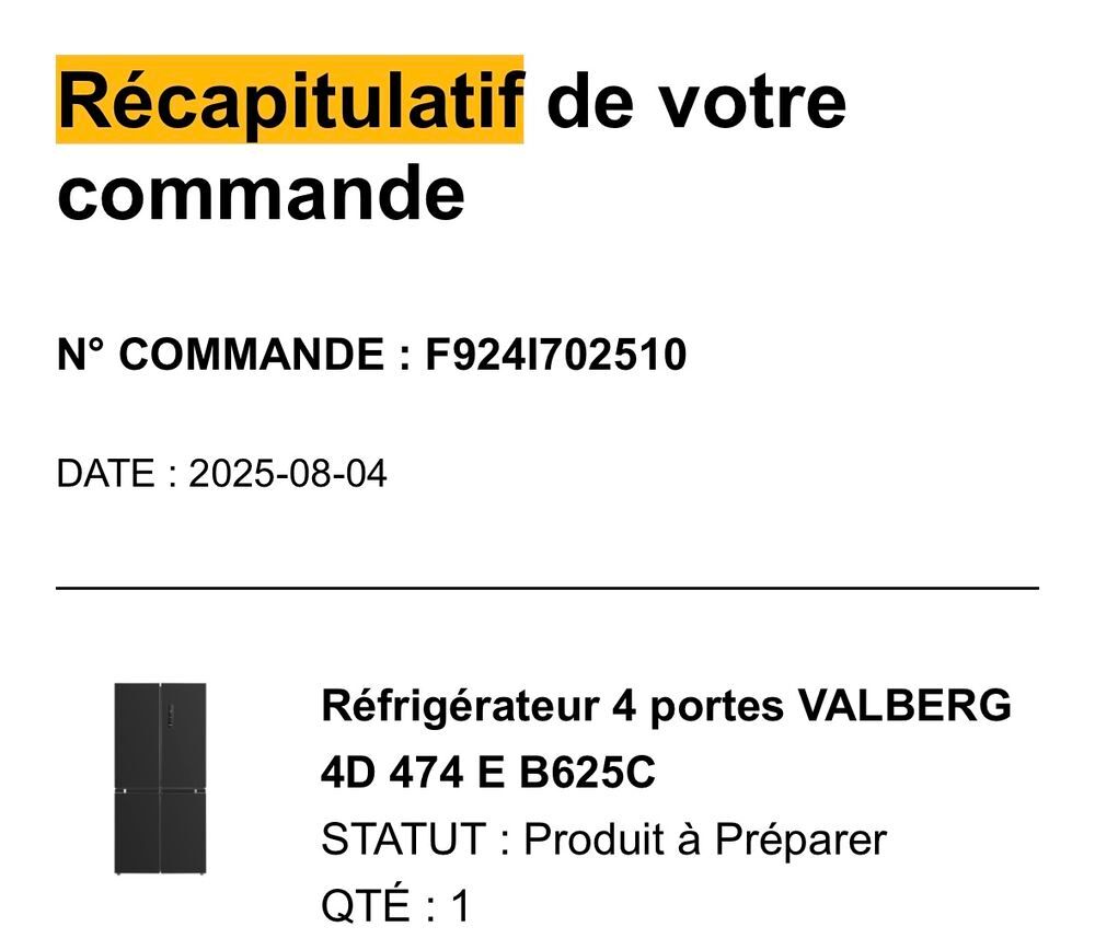 R&eacute;frig&eacute;rateur noir quatre portes Electroménager