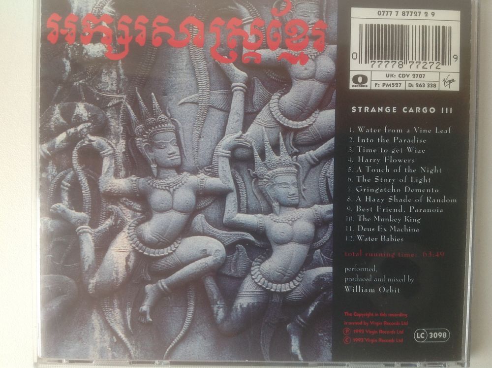 WILLIAM ORBIT STRANGE CARGO III Envoi Possible
CD et vinyles