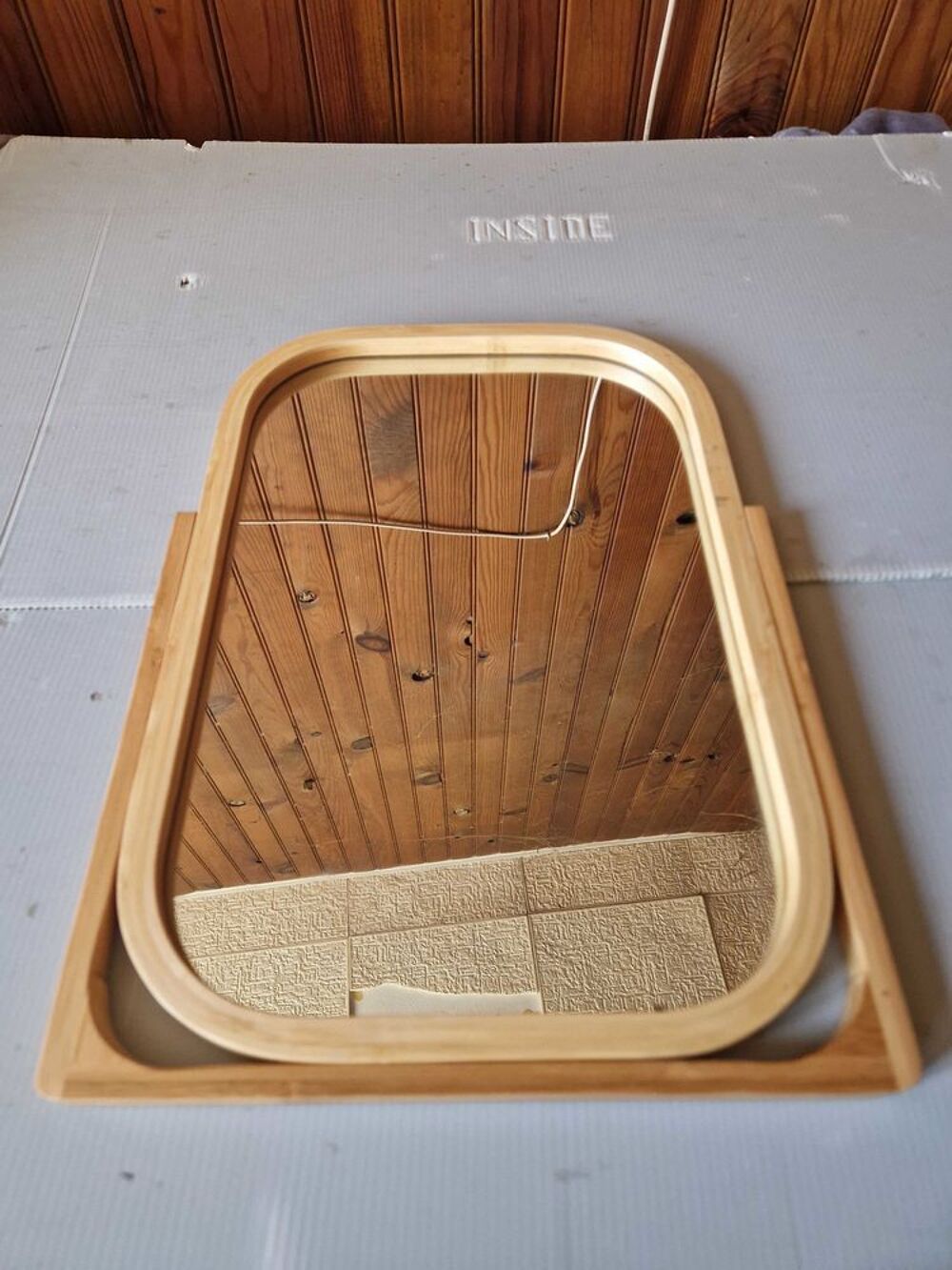 Miroir cadre bois Décoration