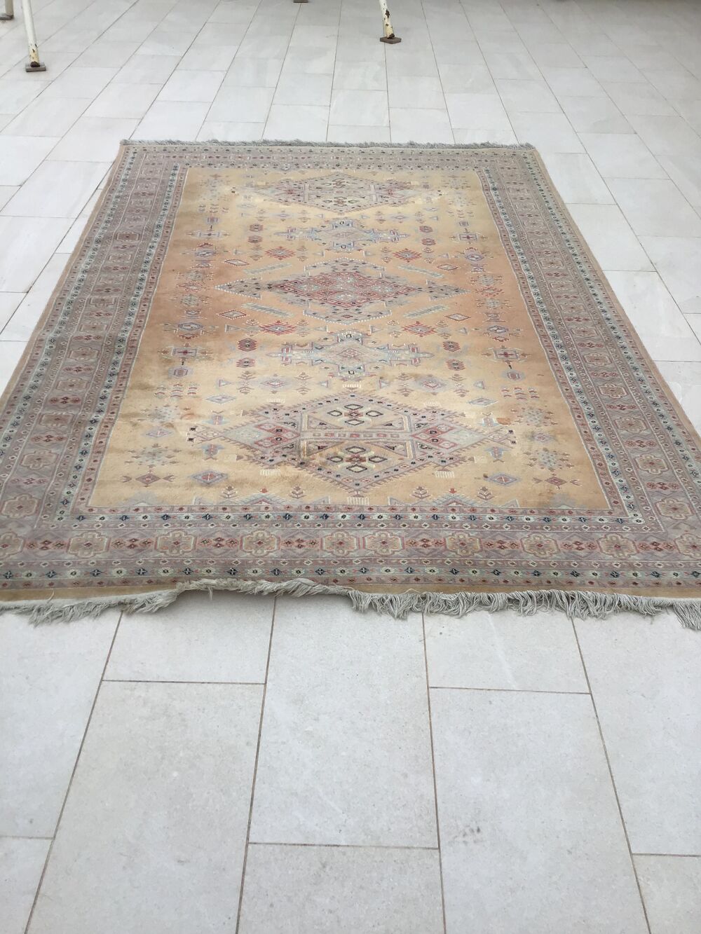 Tapis de salon 190 cm X 280 cm laine/soie Décoration