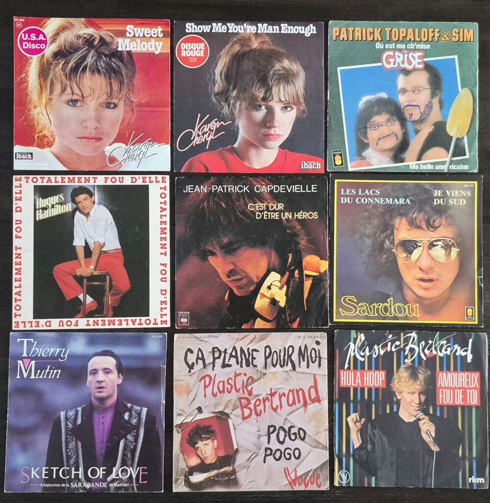 Vinyles 45t vari&eacute;t&eacute; diverses CD et vinyles