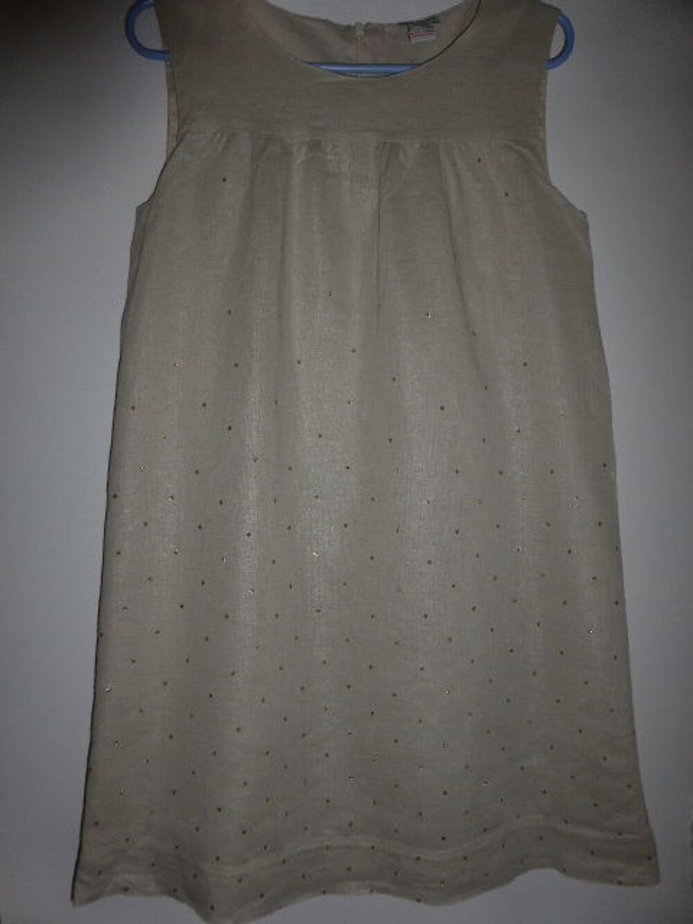 Cyrillus Robe &eacute;t&eacute; cr&egrave;me avec pois dor&eacute; 12 ans Vêtements enfants