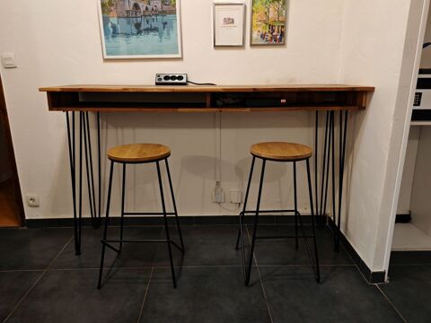 Espace de travail Bureau + 2 chaises hautes 80 Le Pontet (84)