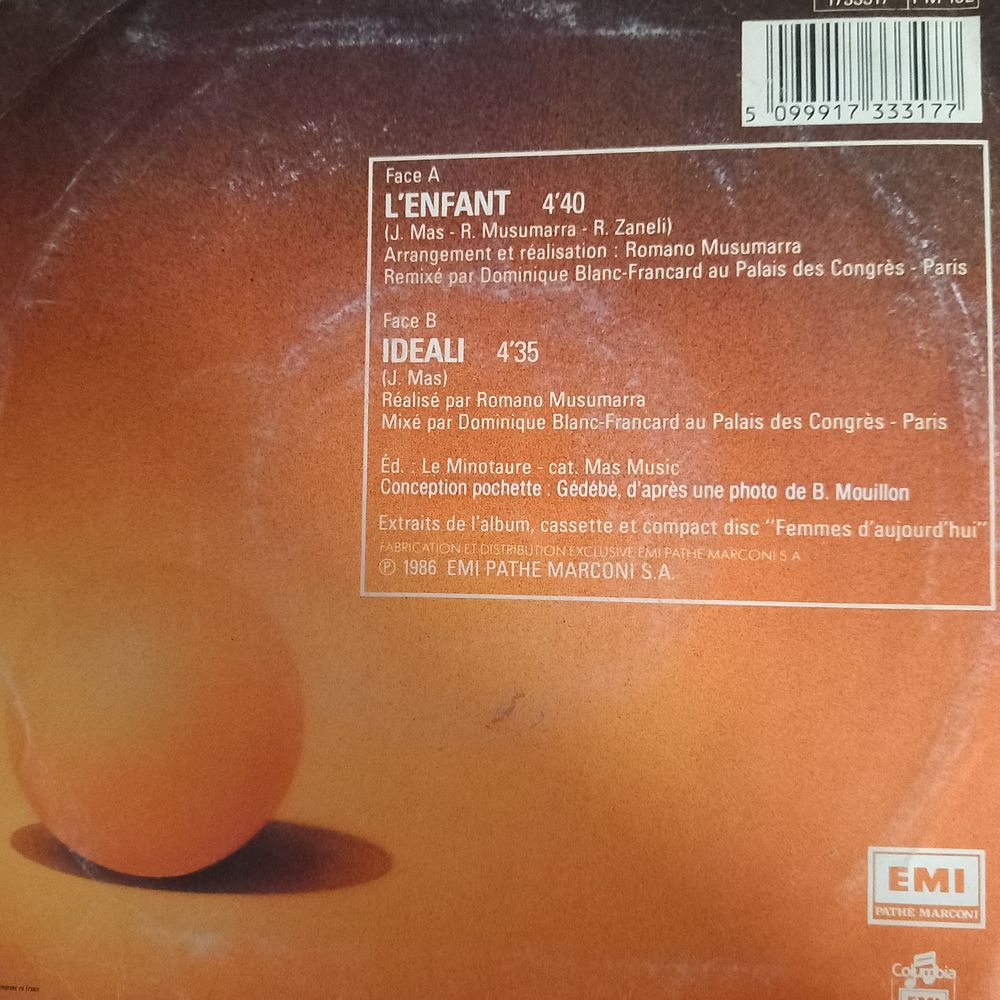 JEANNE MAS / 3 X DISQUES VYNIL 45 TOURS CD et vinyles