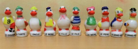Lot de 10 F�ves Famille des oies Pasquier en C�ramique 5 Villejuif (94)