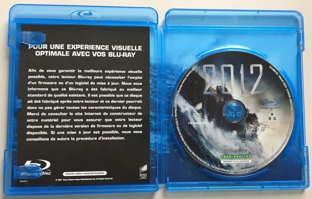 Blu-ray (bluray / DVD) 2012 DVD et blu-ray