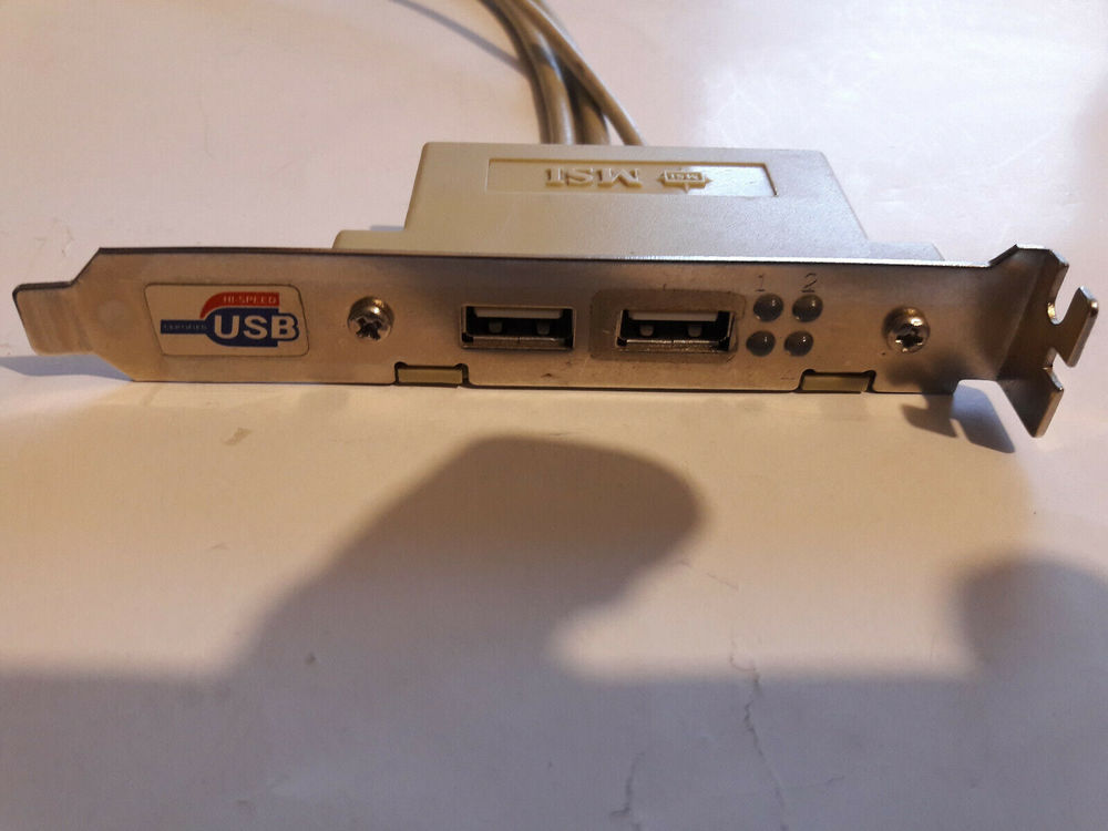 Equerre slot pour 2 ports USB 2.0 MSI Matériel informatique