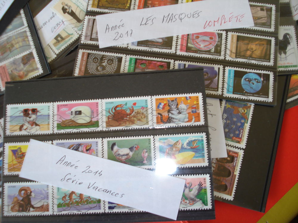 S&eacute;ries de timbres adh&eacute;sifs France 