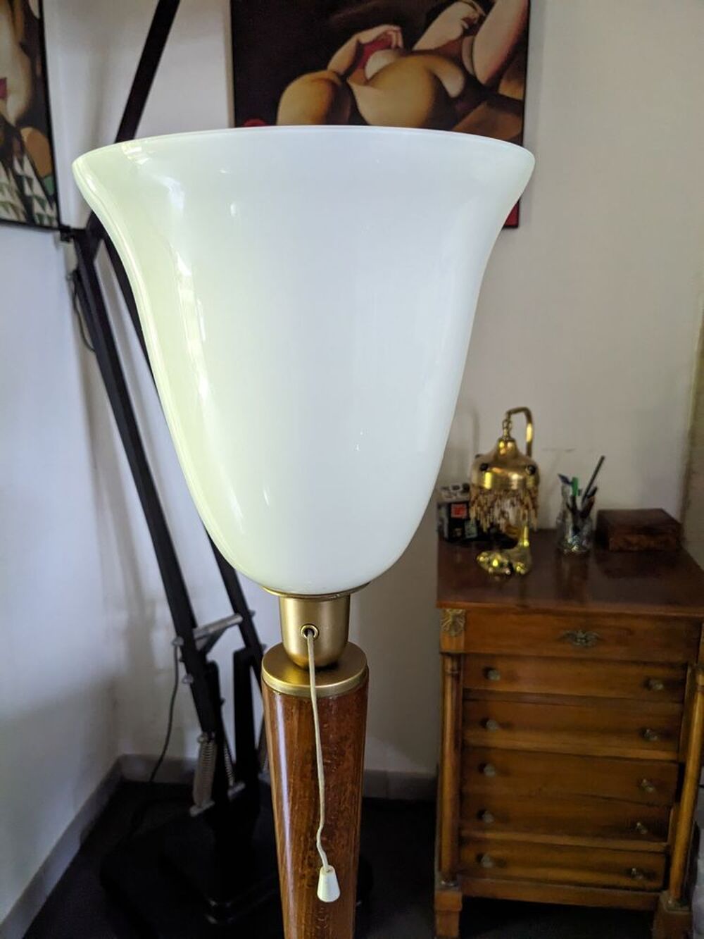 JOLIE LAMPE de bureau STYLE MAZDA UNILUX couleur noyer ou au Décoration