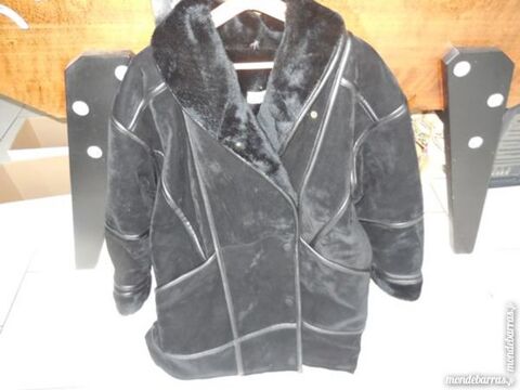 veste 3/4 en daim  et cuir noir 30 La Milesse (72)