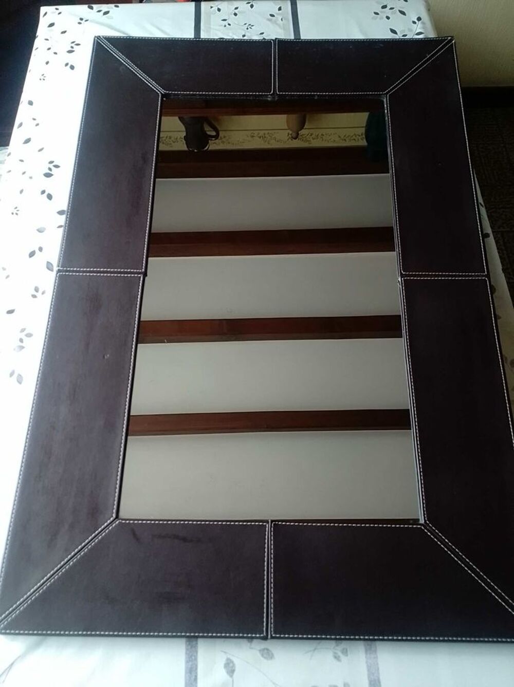 miroir cuir Décoration