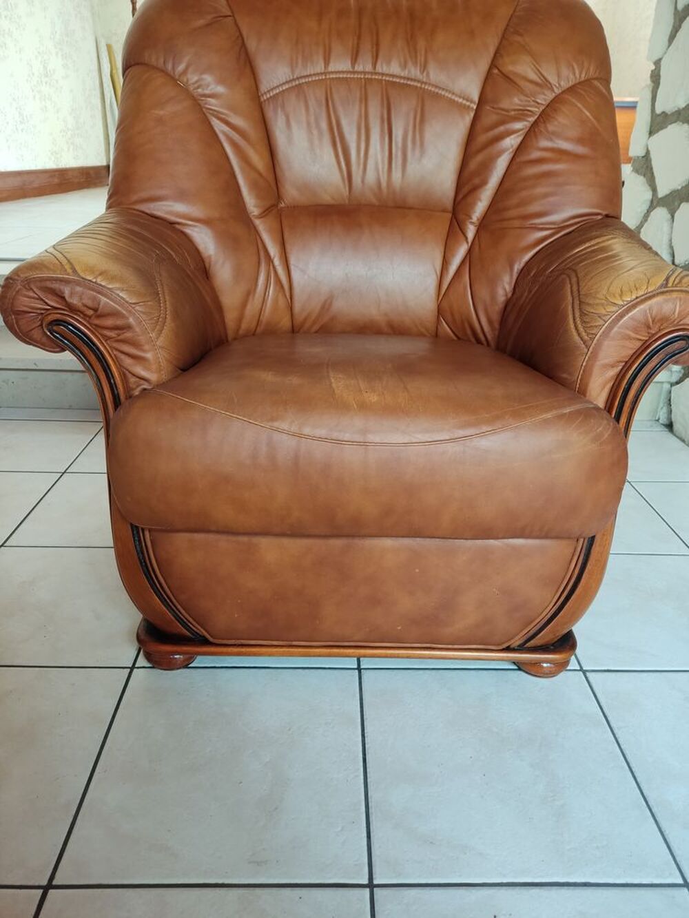 Canap&eacute;+ 2 fauteuils cuir Meubles