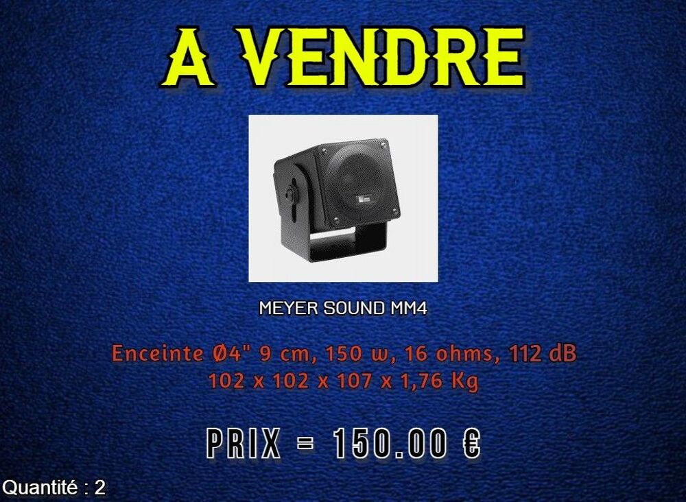 Achetez mm4 enceinte meyer occasion, annonce vente à Paris (75) WB167852350