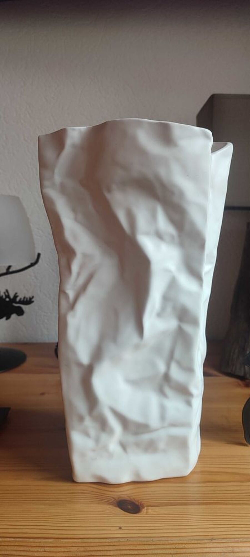 Grand+vase+style+"Kami"+blanc+m&agrave;&cent;t+effet+papier+froiss&eacute; 