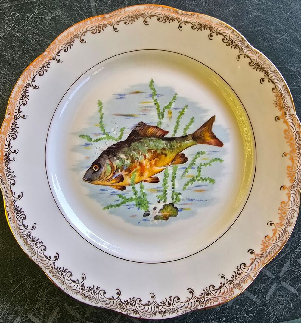 Service &agrave; poisson en porcelaine 1950 Cuisine