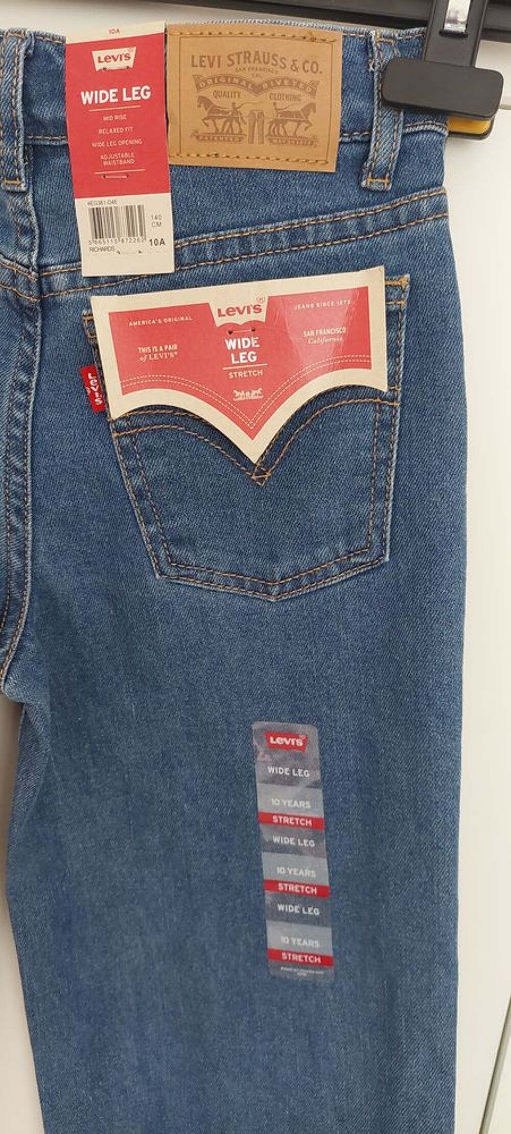 Pantalon jean baggy Levi's
wide leg 10 ans Vêtements enfants