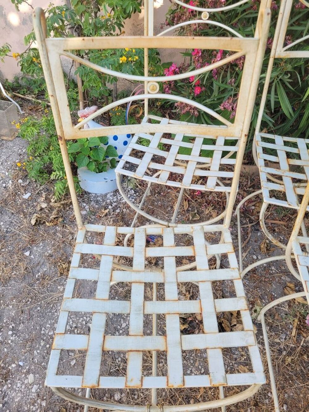 6 CHAISES EN FER FORGE Jardin