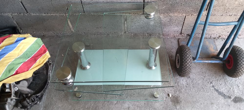 Table basse en verre tremp&eacute; Meubles
