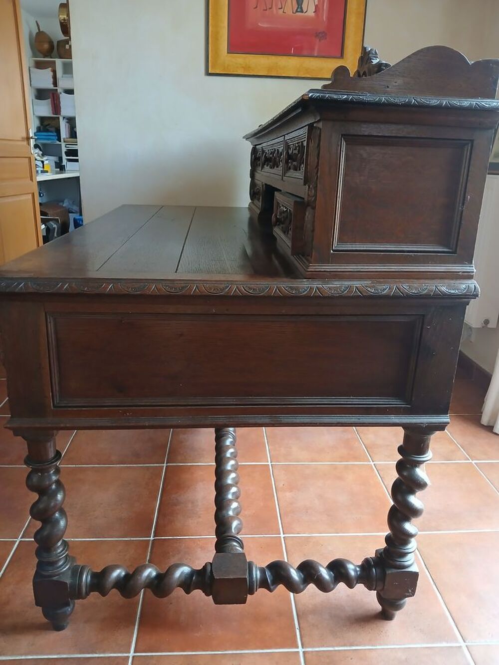 Bureau ancien style Louis XIII Meubles