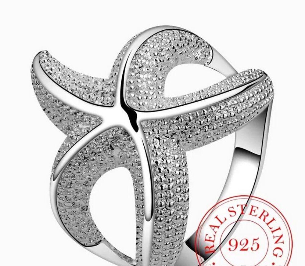Bague argent &eacute;toile de mer Bijoux et montres