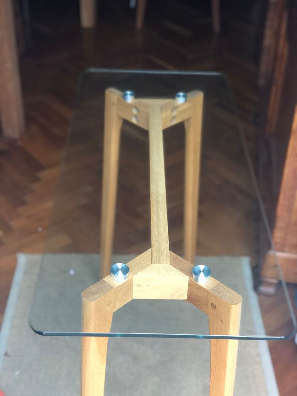  une console en verre tremp&eacute; Maison du Monde Décoration