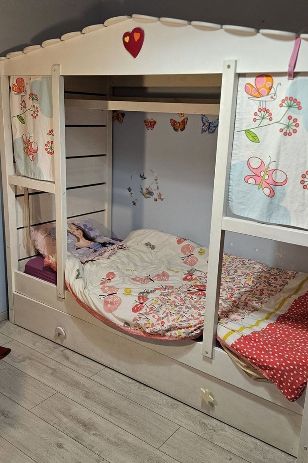 Lit cabane blanc Mobilier enfants
