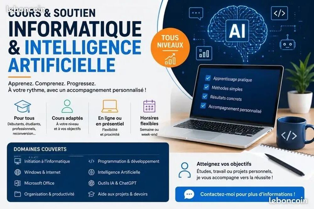  Accompagnement en Intelligence Artificielle - Tous niveaux

