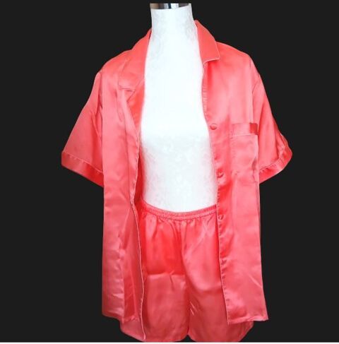 Ens nuit femme polyester effet Satin 2 pièces à manches 42/4 9.9 Rixheim (68)