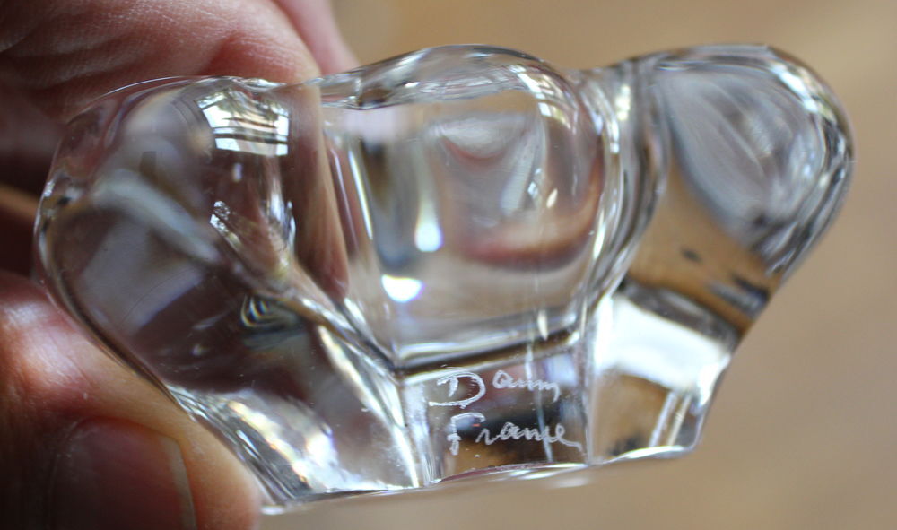 Sali&egrave;res cristal DAUM en boite vintage 70 Cuisine