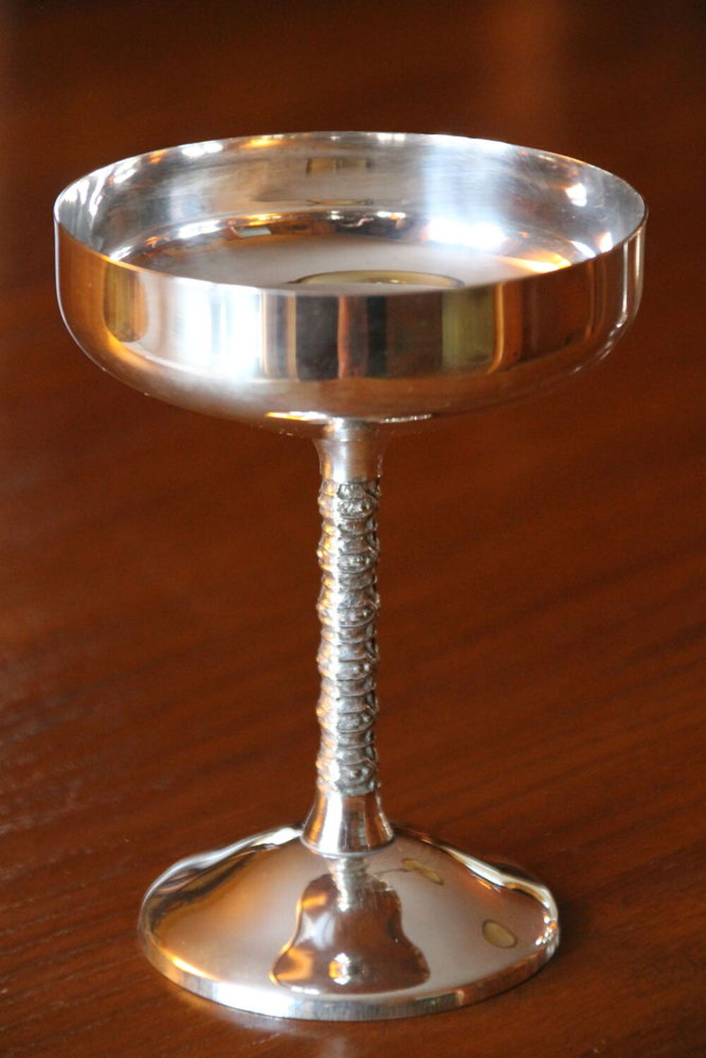 6 verres en laiton argent&eacute; Décoration