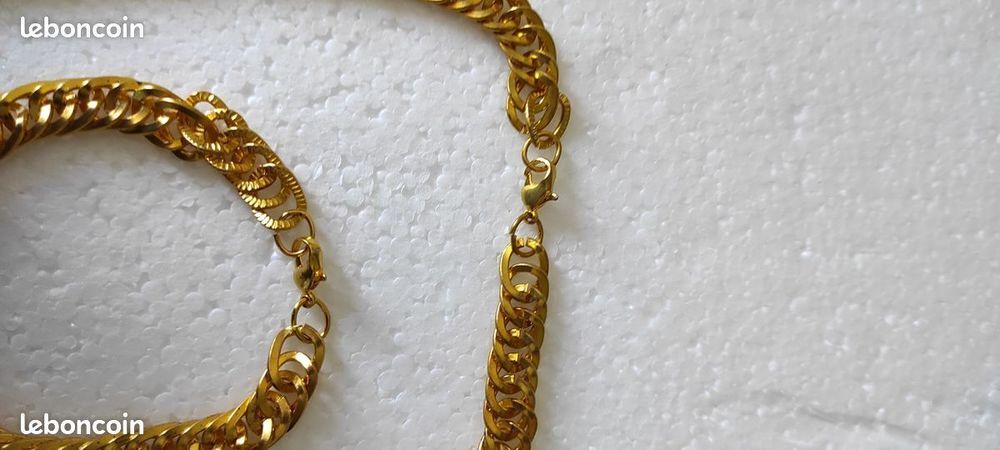collier +gourmette dor&eacute;
fantaisie
mixte Bijoux et montres