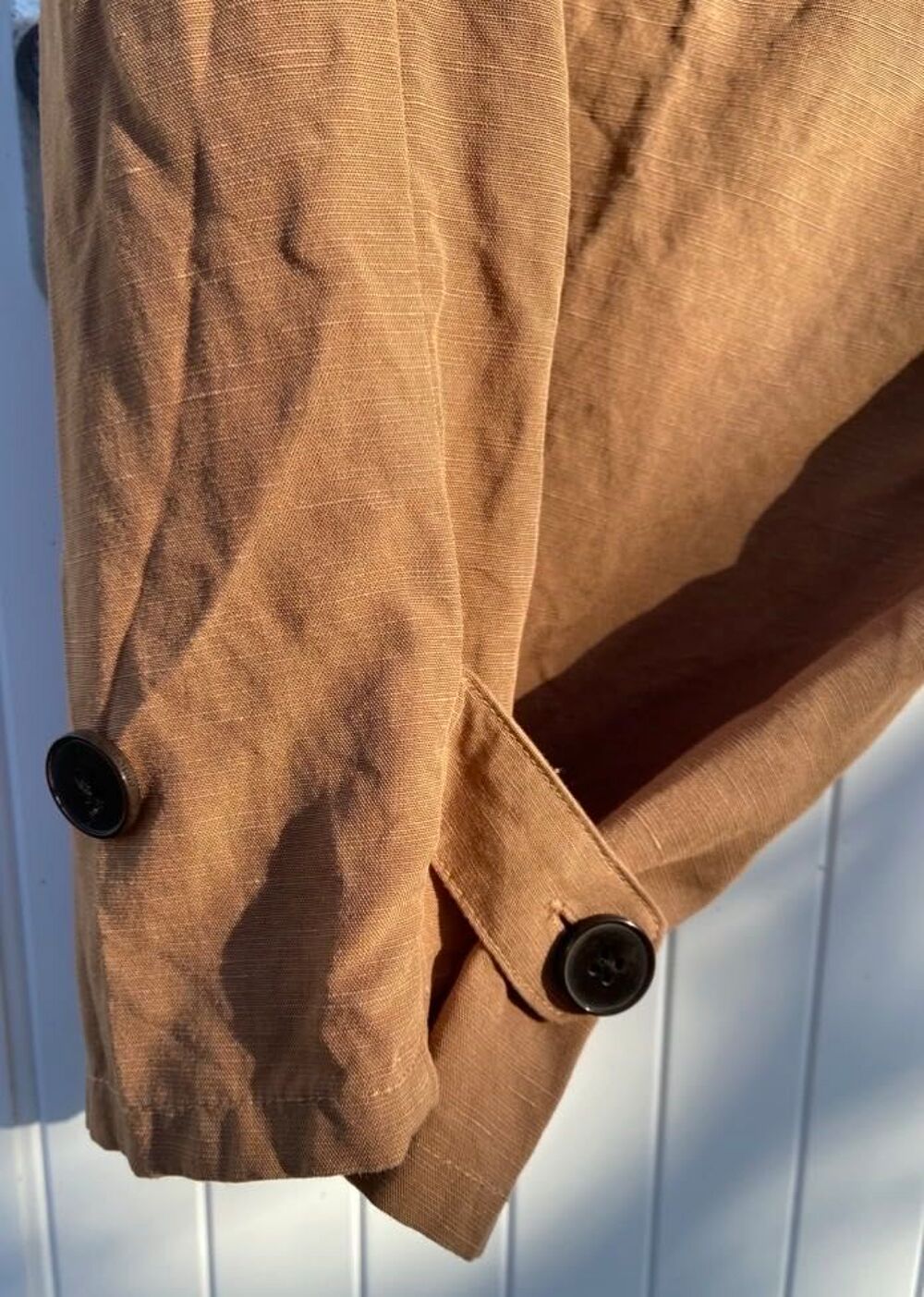 Pantalon d'&eacute;t&eacute; wide-leg &agrave; base de Lin et de fibres de bois, &eacute;cologique et ultra-l&eacute;ger, Etat Neuf, Taille 46 Vêtements